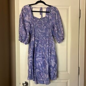 Ava & Viv purple ruched top mini dress; size XL